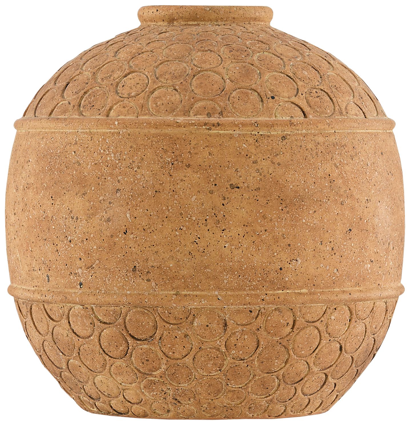 Currey and Company Lubao 9" High Speckled Terracotta Vase