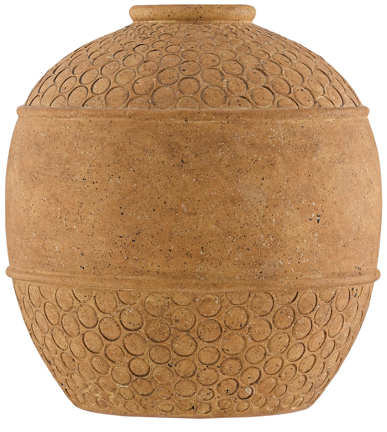 Currey and Company Lubao 12 3/4"H Speckled Terracotta Vase