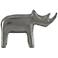 Currey and Company Kano Silver 7 1/2" Wide Rhino Figurine