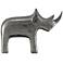 Currey and Company Kano Silver 10 3/4" Wide Rhino Figurine
