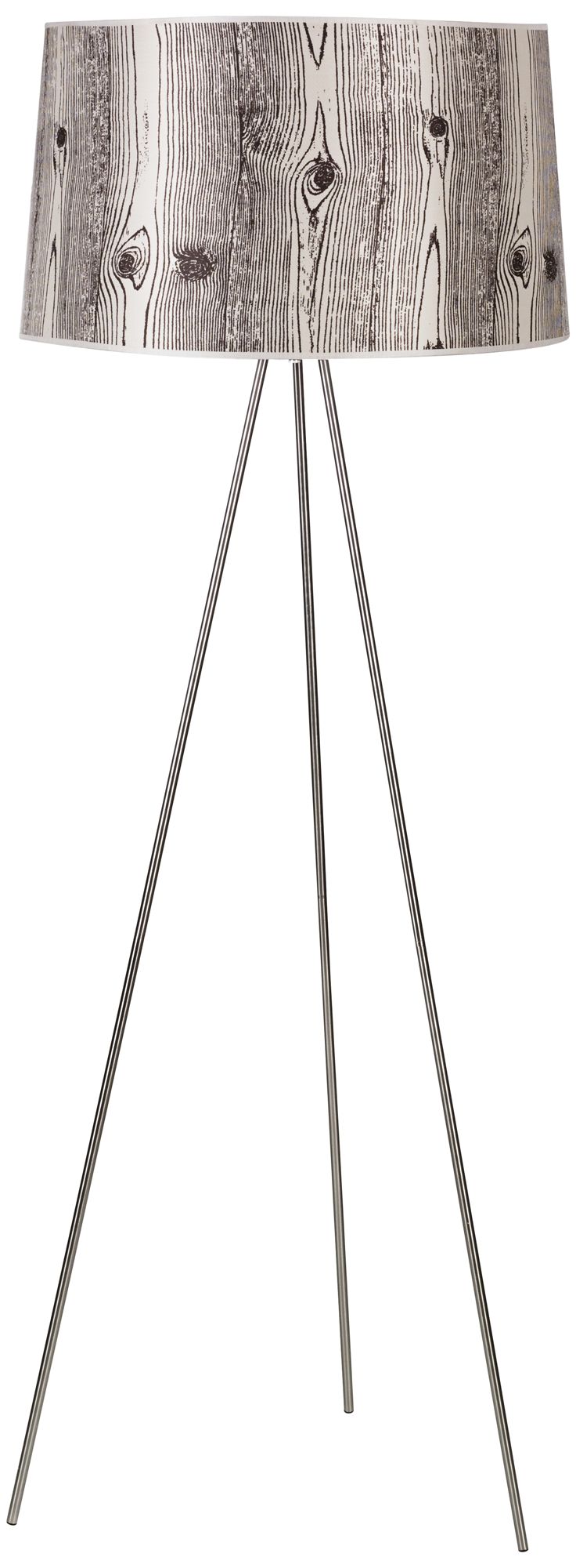Lights Up! Weegee Faux Bois Light Tripod Metal Floor Lamp