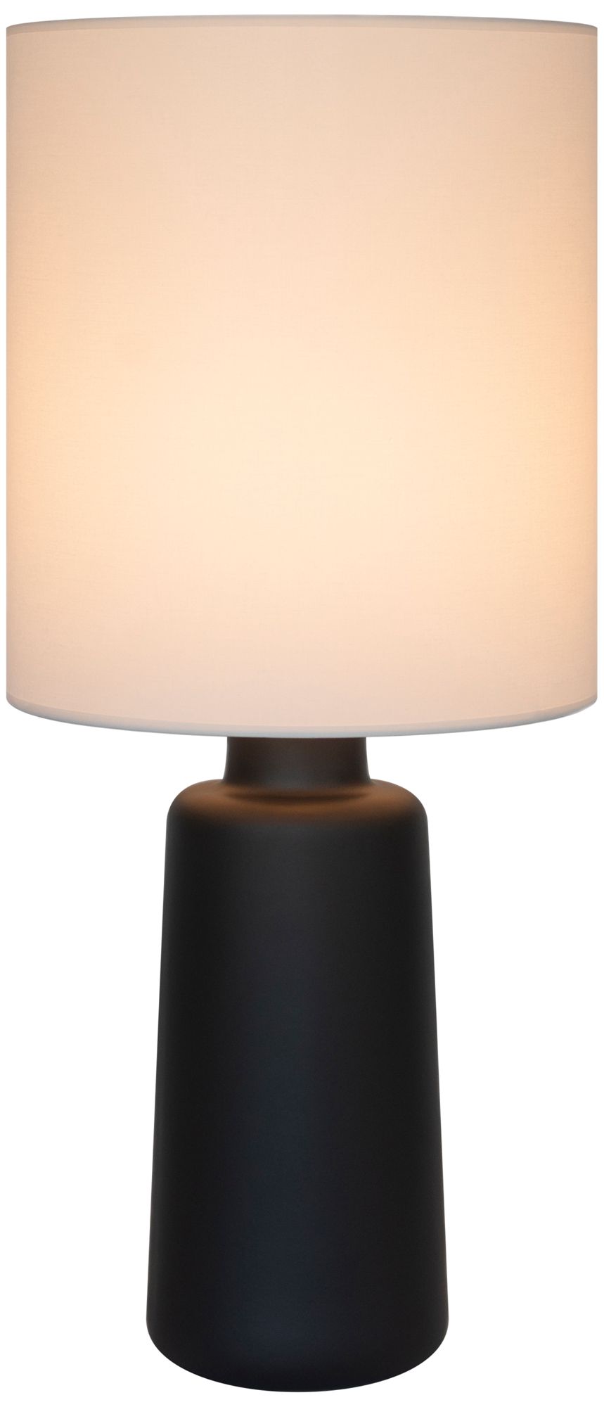 Circa Cast Iron Ceramic Table Lamp with White Linen Shade