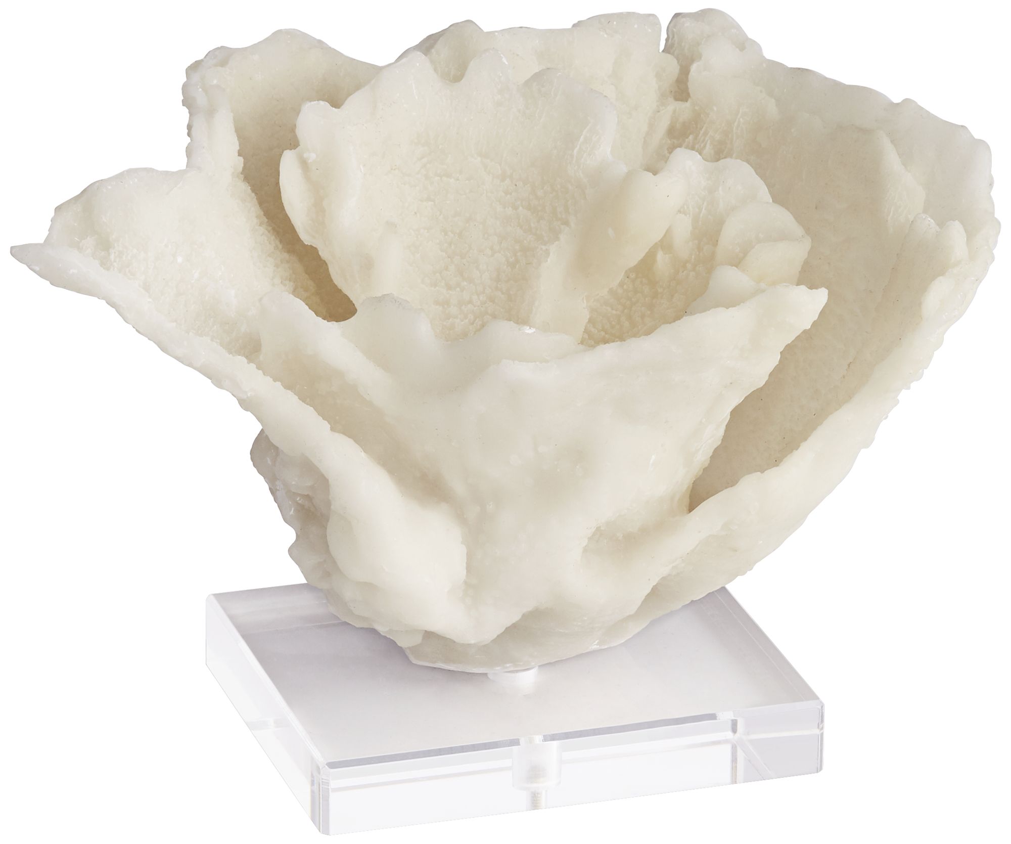 Seaside Coral Statue 9" Wide with Crystal Glass Base