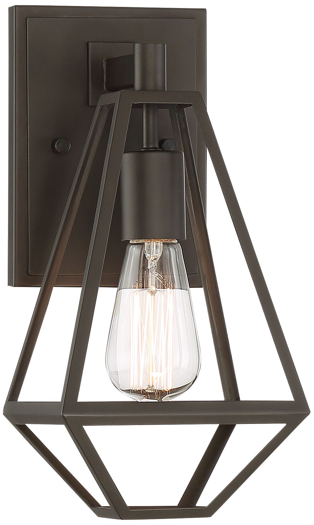 Possini Euro Noma 12 1/2"H Tapered Cage Bronze Wall Sconce