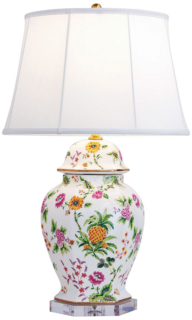 Port 68 Portsmouth Colorful Floral Porcelain Table Lamp