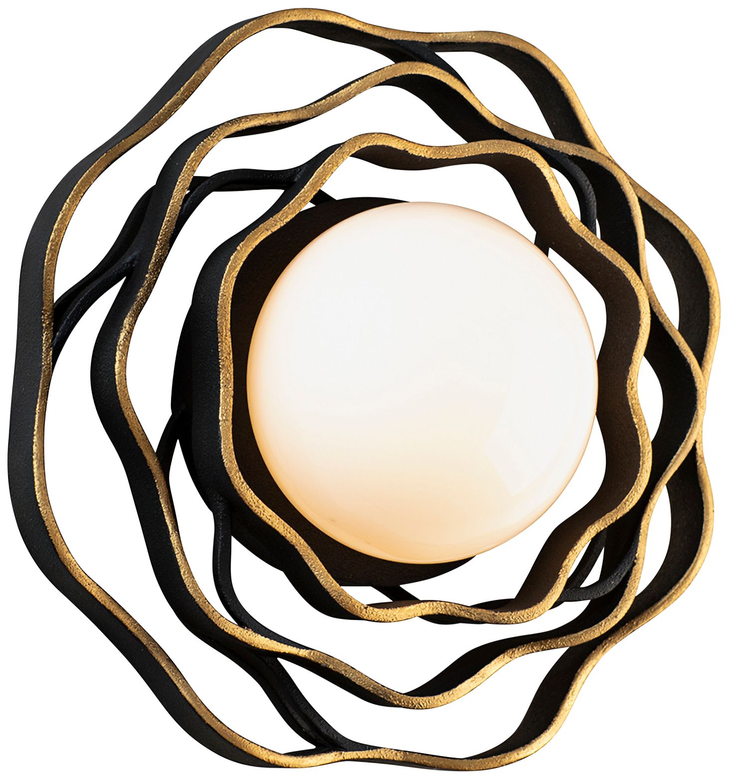 Corbett Luma 11" High Textured Black Wall Sconce