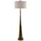 Currey and Company Auger Antique Brass Metal Floor Lamp