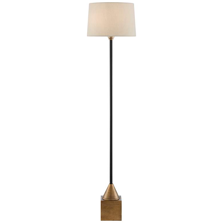 Image 2 Currey and Company Keeler Antique Brass Metal Floor Lamp