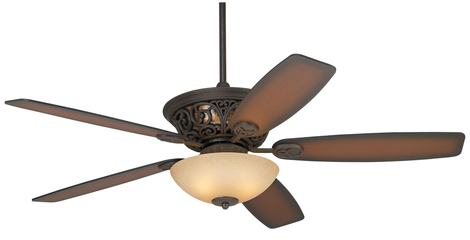 56 Casa Brisbane Black And Scavo Glass Led Ceiling Fan 71t78