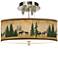 Moose Lodge Giclee 14" Wide Ceiling Light