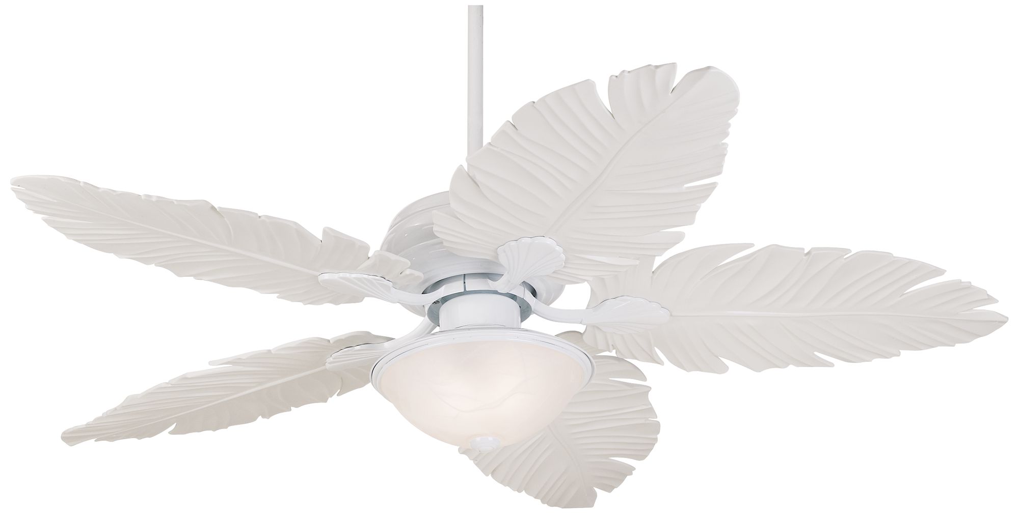 52 Casa Vieja White Palm Leaf Outdoor Led Ceiling Fan 71v48