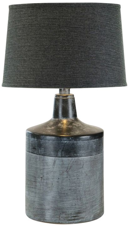 Shea Emerald Gray Hydrocal Table Lamp