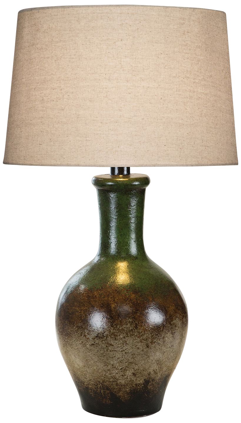 Cepeda Southwest Multi-Color Hydrocal Vase Table Lamp