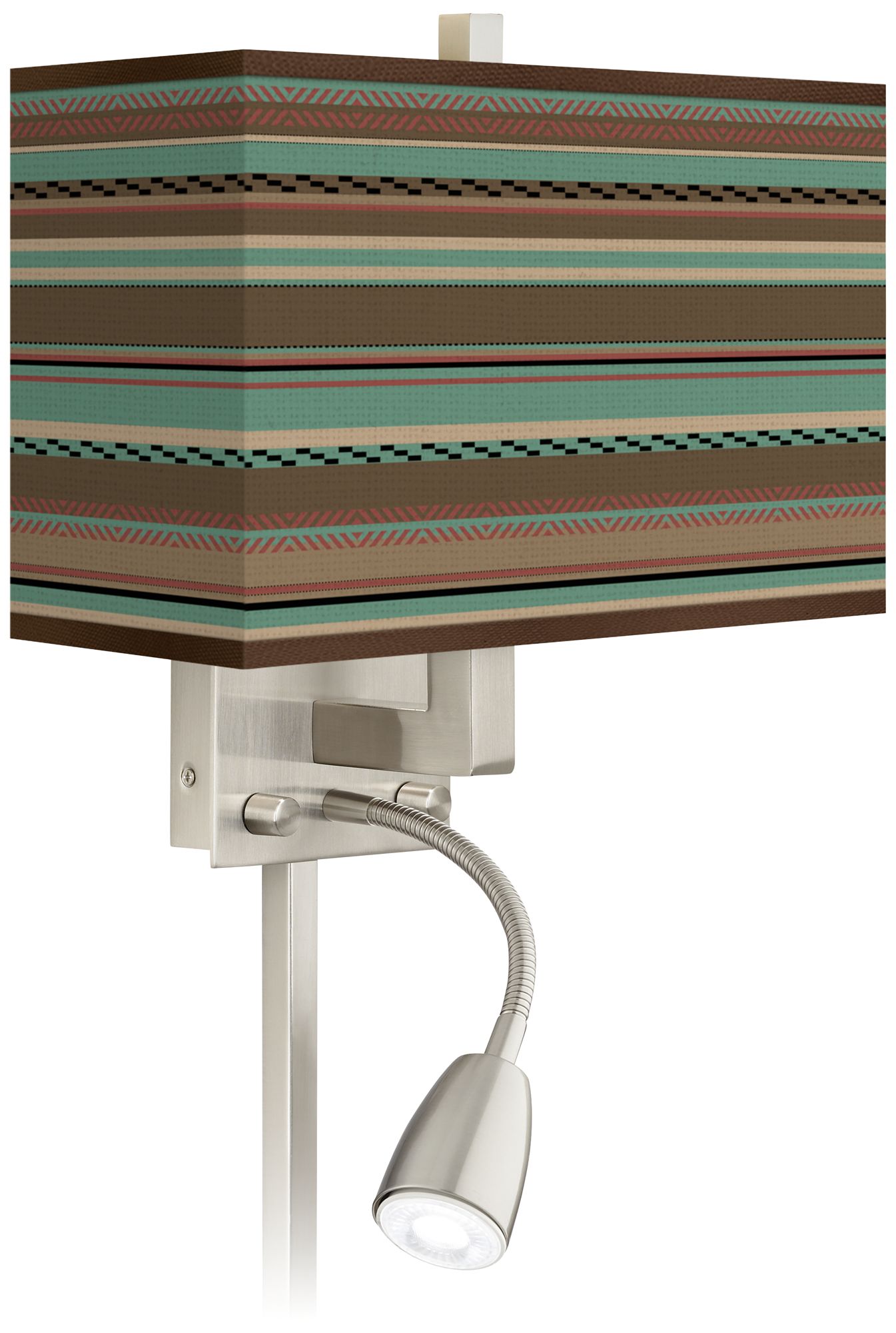 Southwest Shore Giclee Glow LED Reading Light Plug-In Sconce