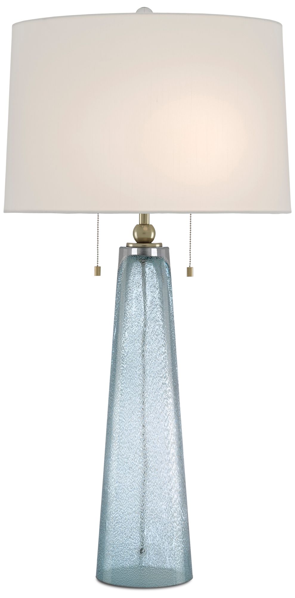 Currey and Company Looke Pale Blue Glass Table Lamp