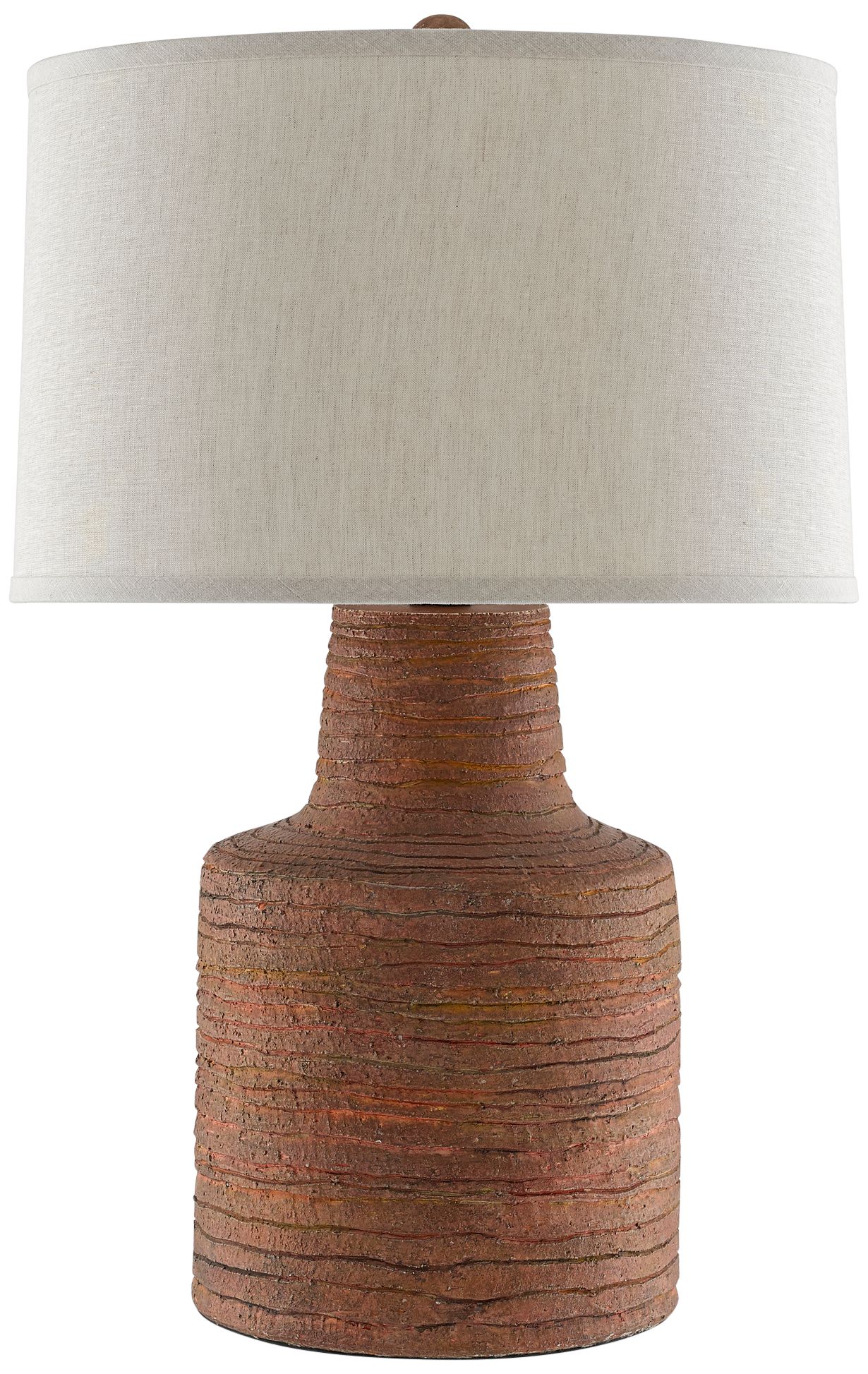 Currey and Company Crossroads Rough Terracotta Table Lamp