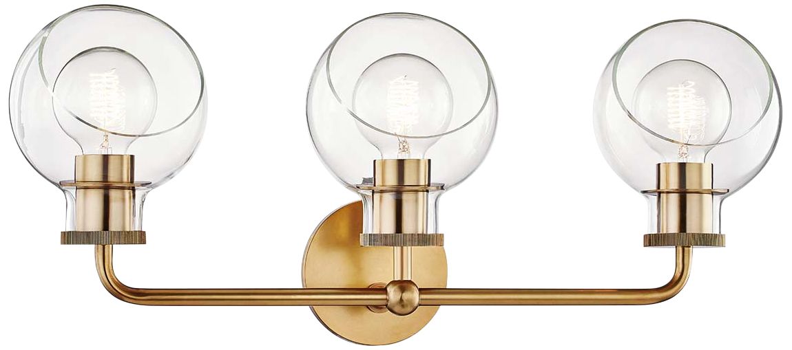 Mitzi Noelle 24 1/4" Wide 3-Light Aged Brass Bath Light