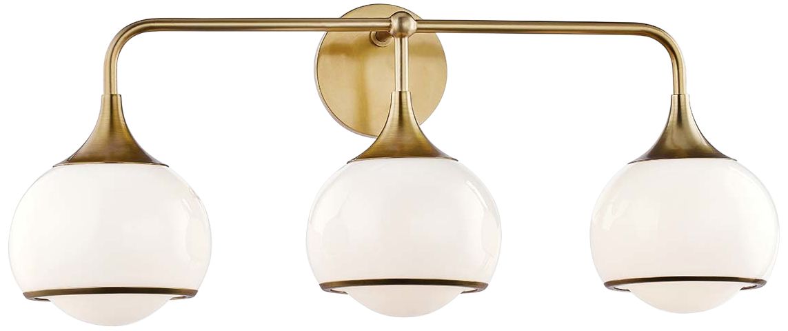 Mitzi Reese 26 3/4" Wide 3-Light Aged Brass Bath Light