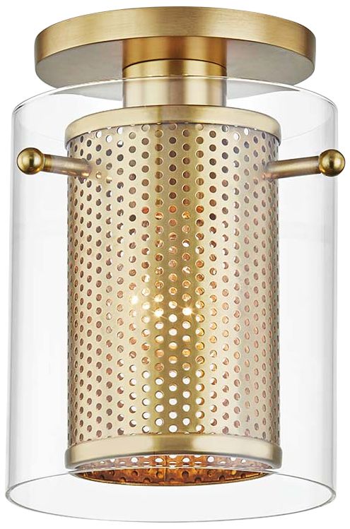 Mitzi Elanor 5 1/2" Wide Aged Brass Ceiling Light