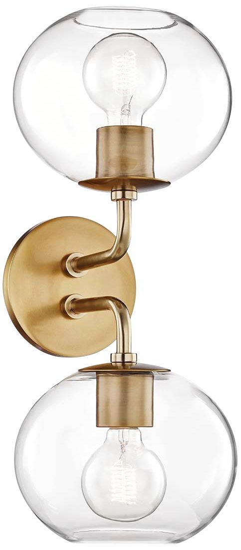 Mitzi Margot 19 1/4" High 2-Light Aged Brass Wall Sconce