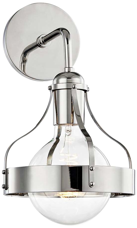 Mitzi Violet 13 1/2" High Polished Nickel Wall Sconce