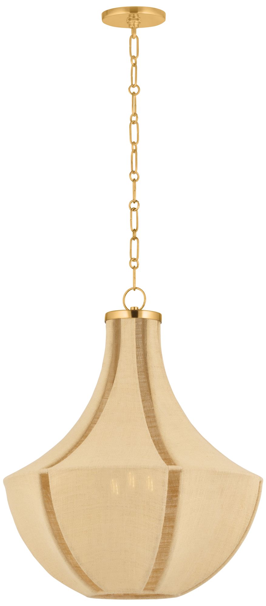 Hudson Valley Cascade Lake Pendant 20 Inch In Aged Brass