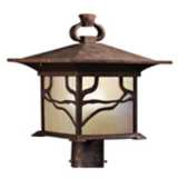 Kichler Distressed Copper 15&quot; High Outdoor Post Light