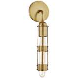 Mitzi Violet 16 1/4&quot; High Aged Brass Wall Sconce