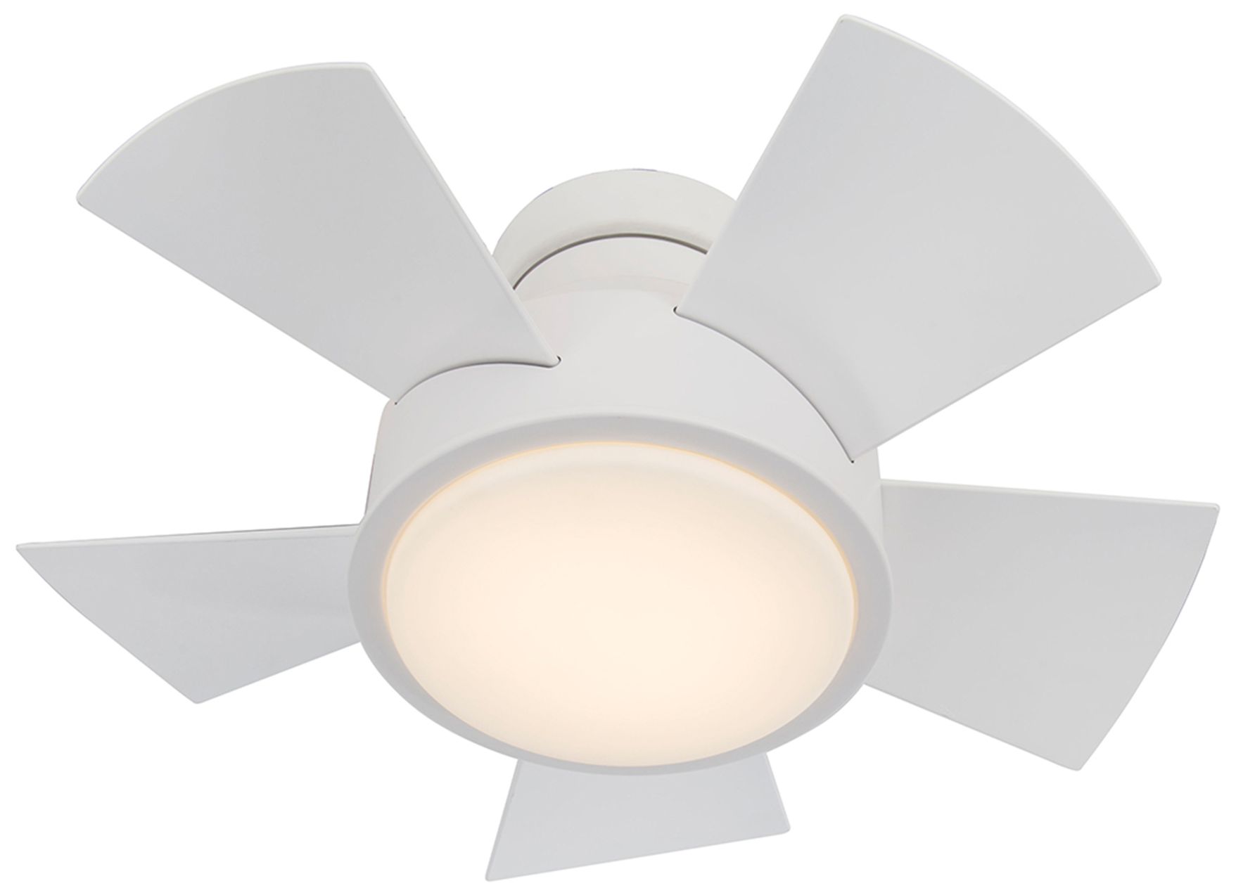 26" Vox Matte White LED Outdoor Wet Rated Hugger Smart Ceiling Fan