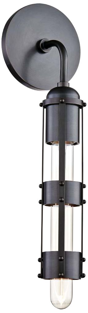 Mitzi Violet 16 1/4" High Old Bronze Wall Sconce