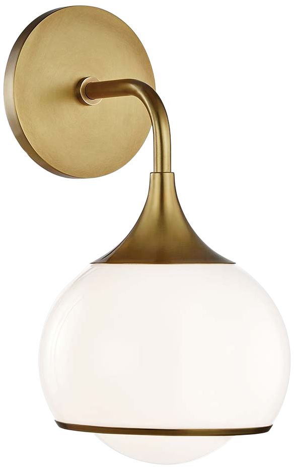 Mitzi Reese 12 1/4" High Aged Brass Wall Sconce