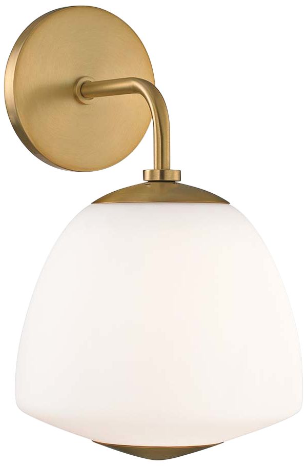 Mitzi Jane 12 1/2" High Aged Brass Wall Sconce
