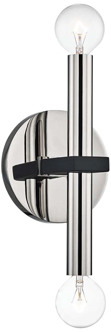 Mitzi Colette 12 1/4"H 2-Light Polished Nickel Wall Sconce