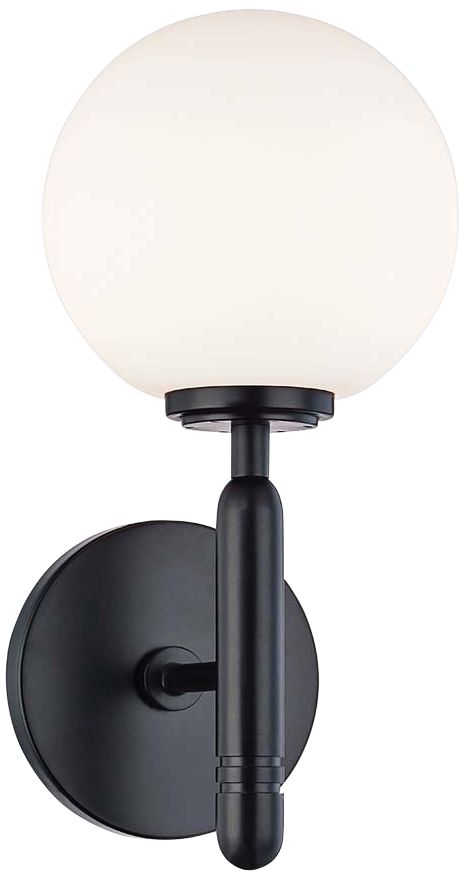 Mitzi Mina 11" High Glossy Black LED Wall Sconce