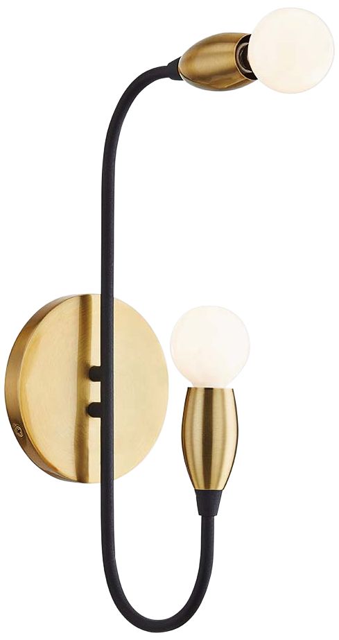 Mitzi Dakota 14 1/2" High 2-Light Aged Brass Wall Sconce