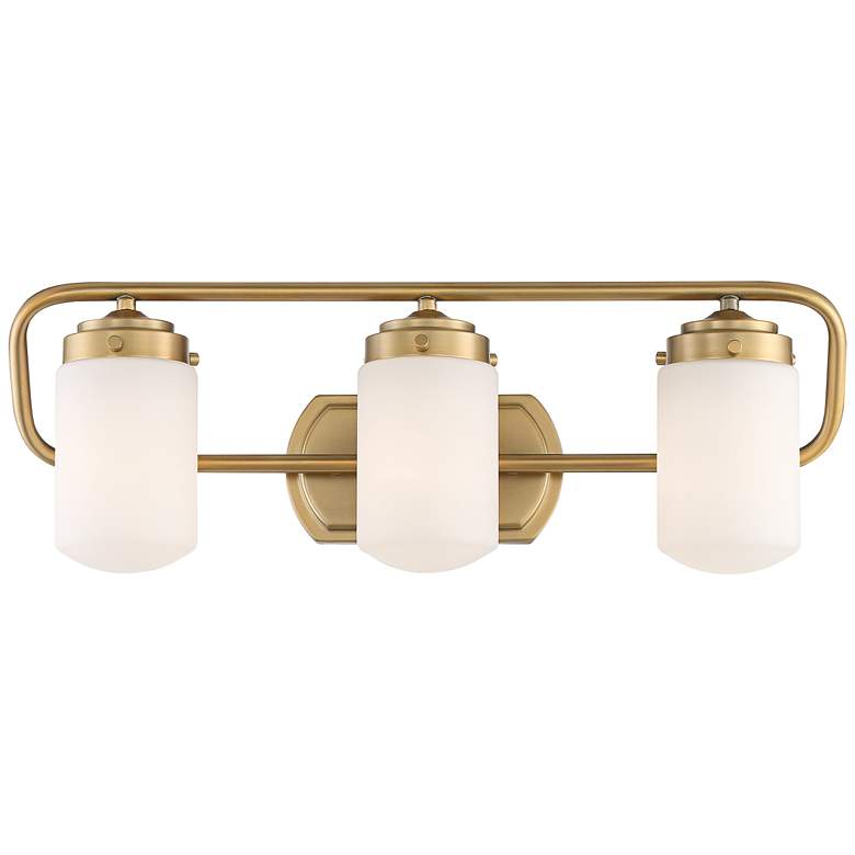 Nichols 24&quot;W Antique Brass 3-Light Bath Light
