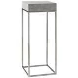 Uttermost Jude 14&quot; Wide Silver Concrete Steel Plant Stand