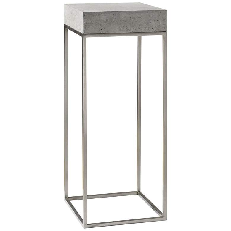 Uttermost Jude 14&quot; Wide Silver Concrete Steel Plant Stand