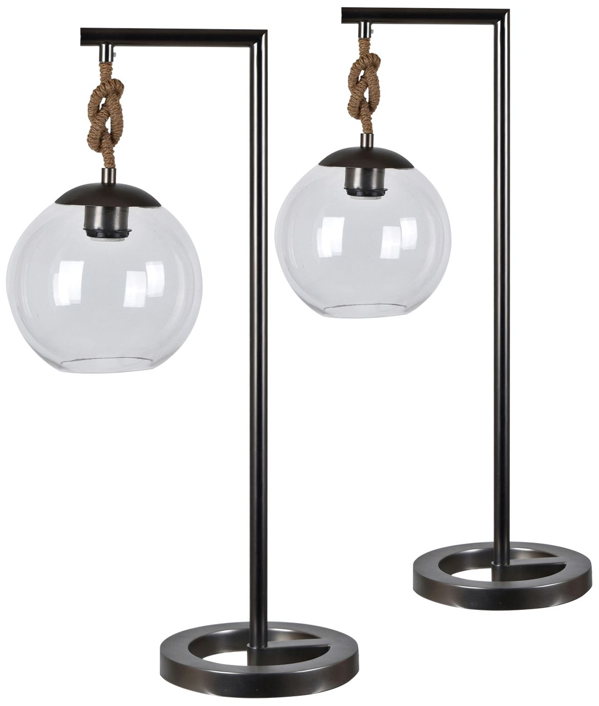 Crestview Collection Brooks Gunmetal Desk Lamps Set of 2