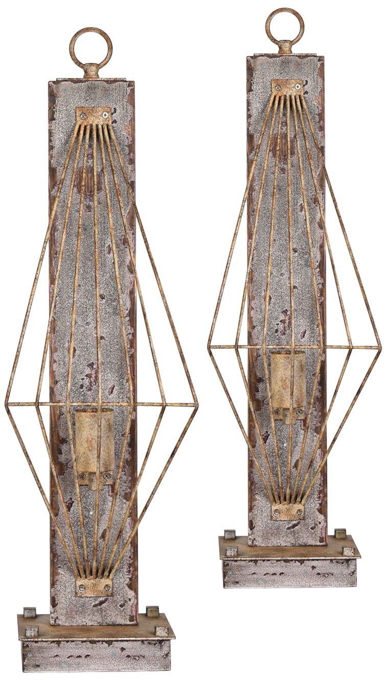 Morton Rustic Industrial Table Lamps - Set of 2