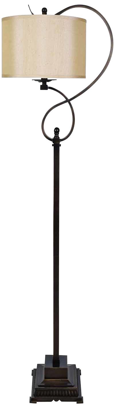 Crestview Collection Echo Bronze Scroll Metal Floor Lamp