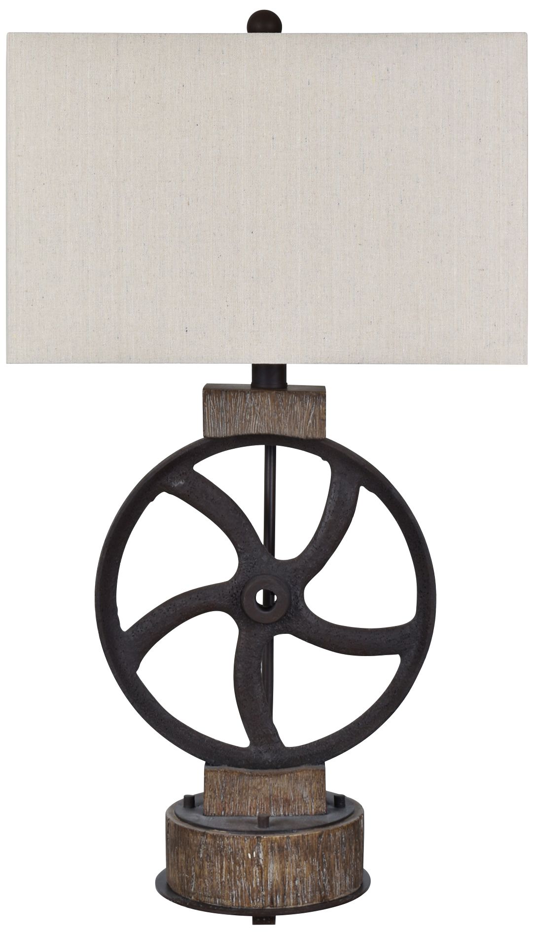 Crestview Collection Mercantile Rust Iron Wheel Table Lamp