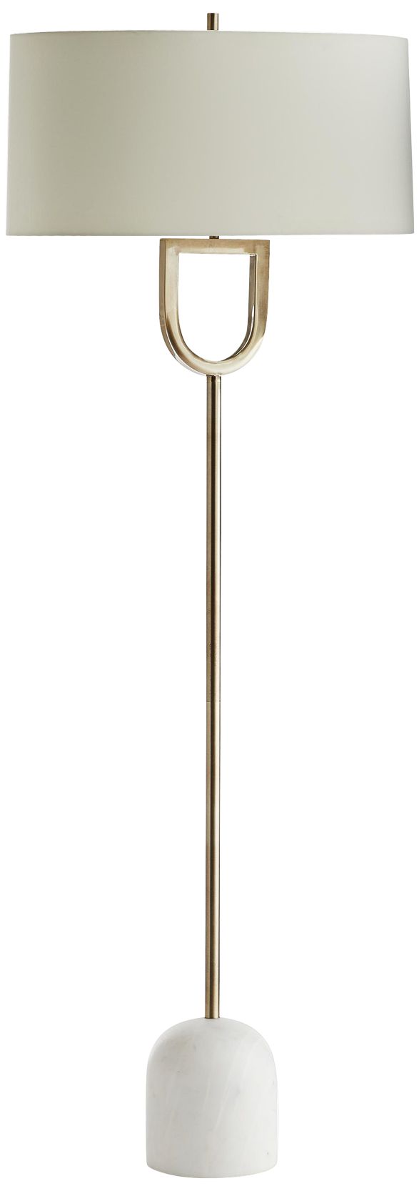 Arteriors Home Tiana Pale Brass Horseshoe-Shaped Floor Lamp