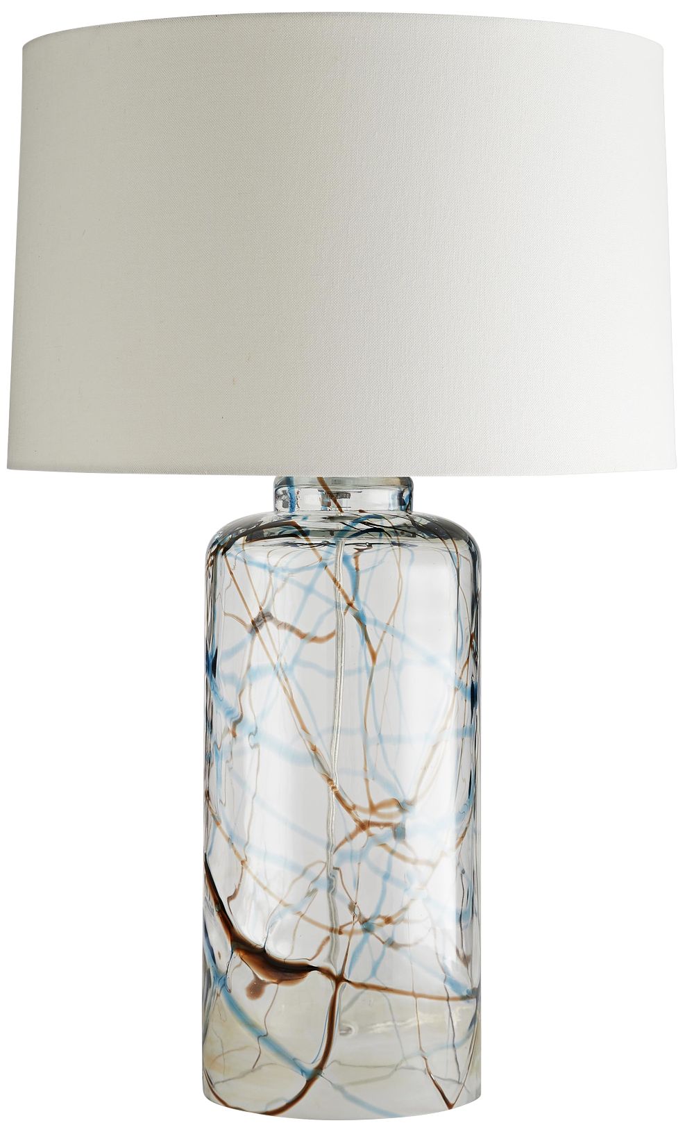 Arteriors Home Whistler Blue w/ Brown Swirl Glass Table Lamp
