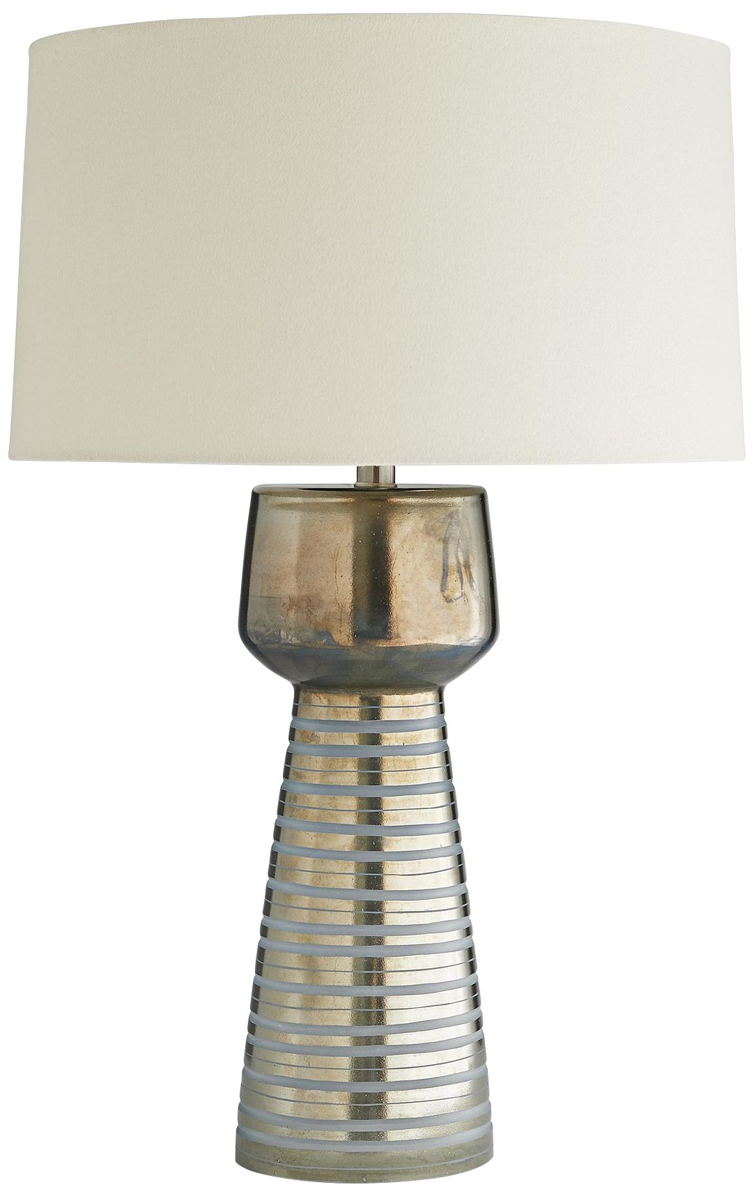 Tarrant Silveria and Frosted Stripe Art Glass Table Lamp