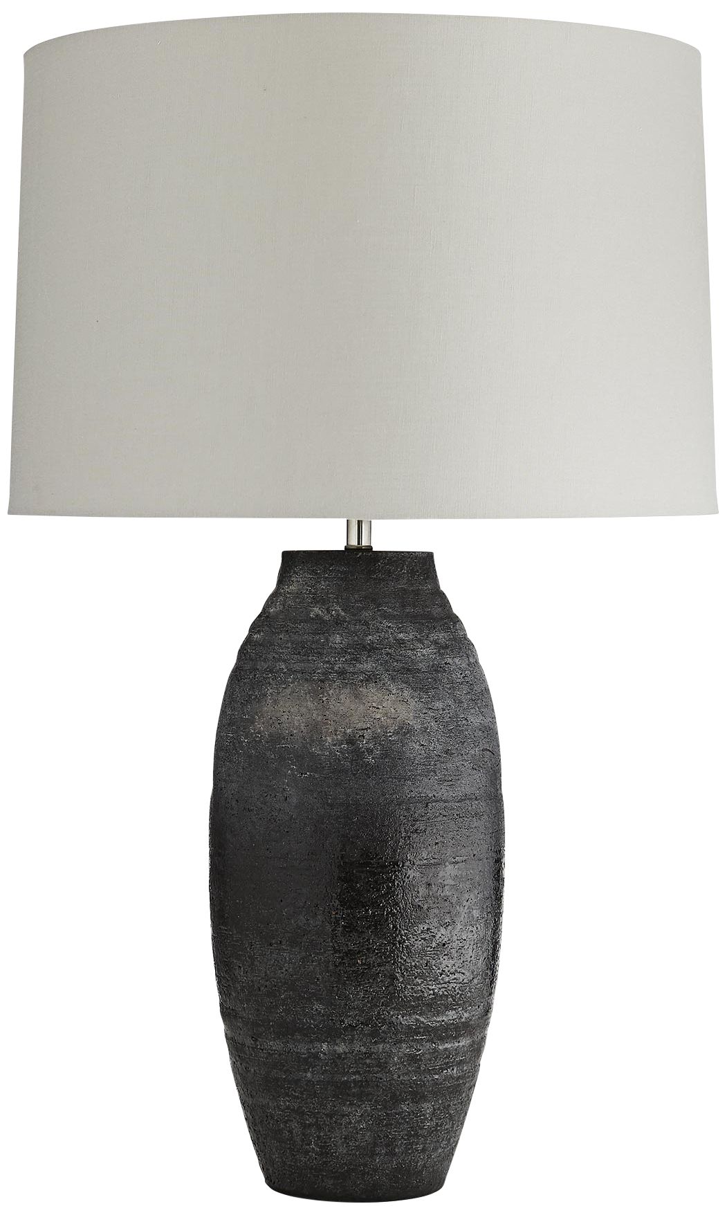 Arteriors Home Troupe Ash Black Terracotta Vase Table Lamp