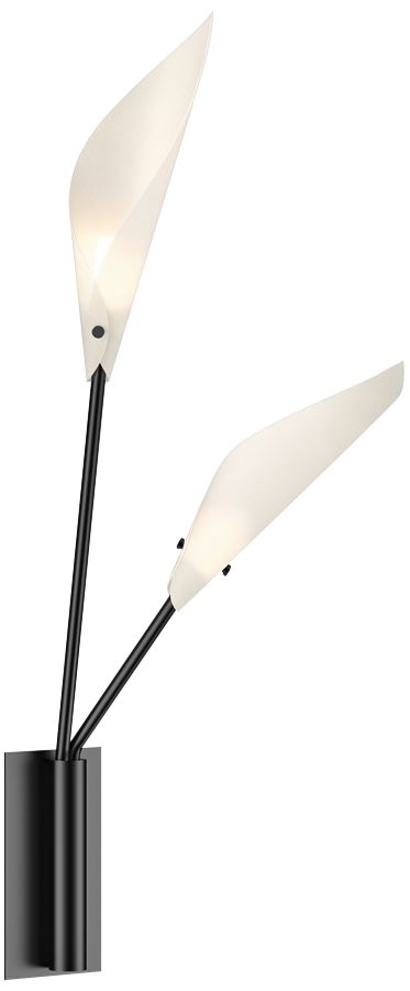 Sonneman Calla 19 1/4"H Satin Black 2-Light LED Wall Sconce