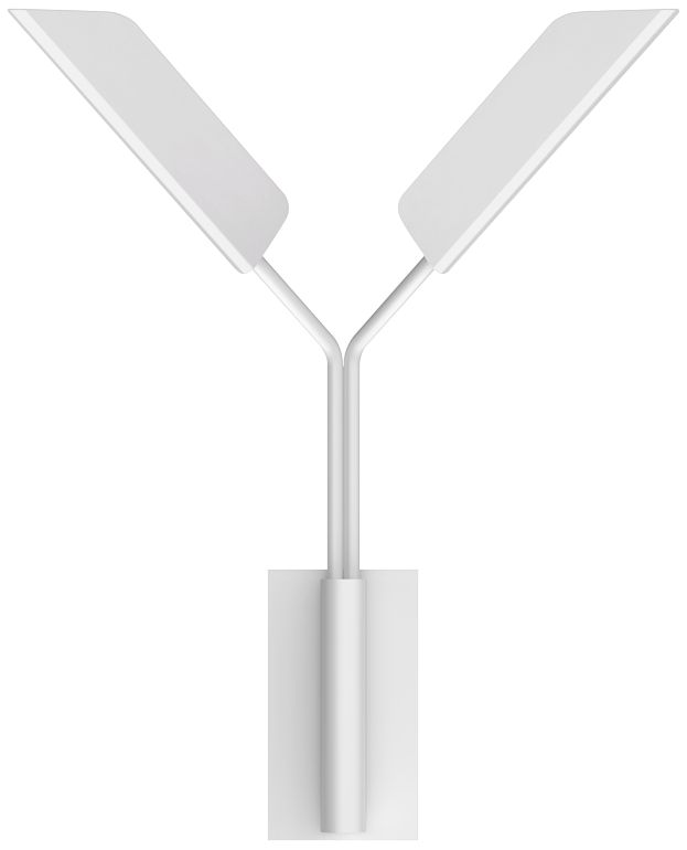 Sonneman Leaf 13 1/4"H Satin White 2-Light LED Wall Sconce