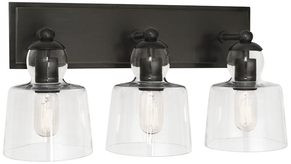 Albert 20 1/2" Wide Deep Patina Bronze 3-Light Bath Light