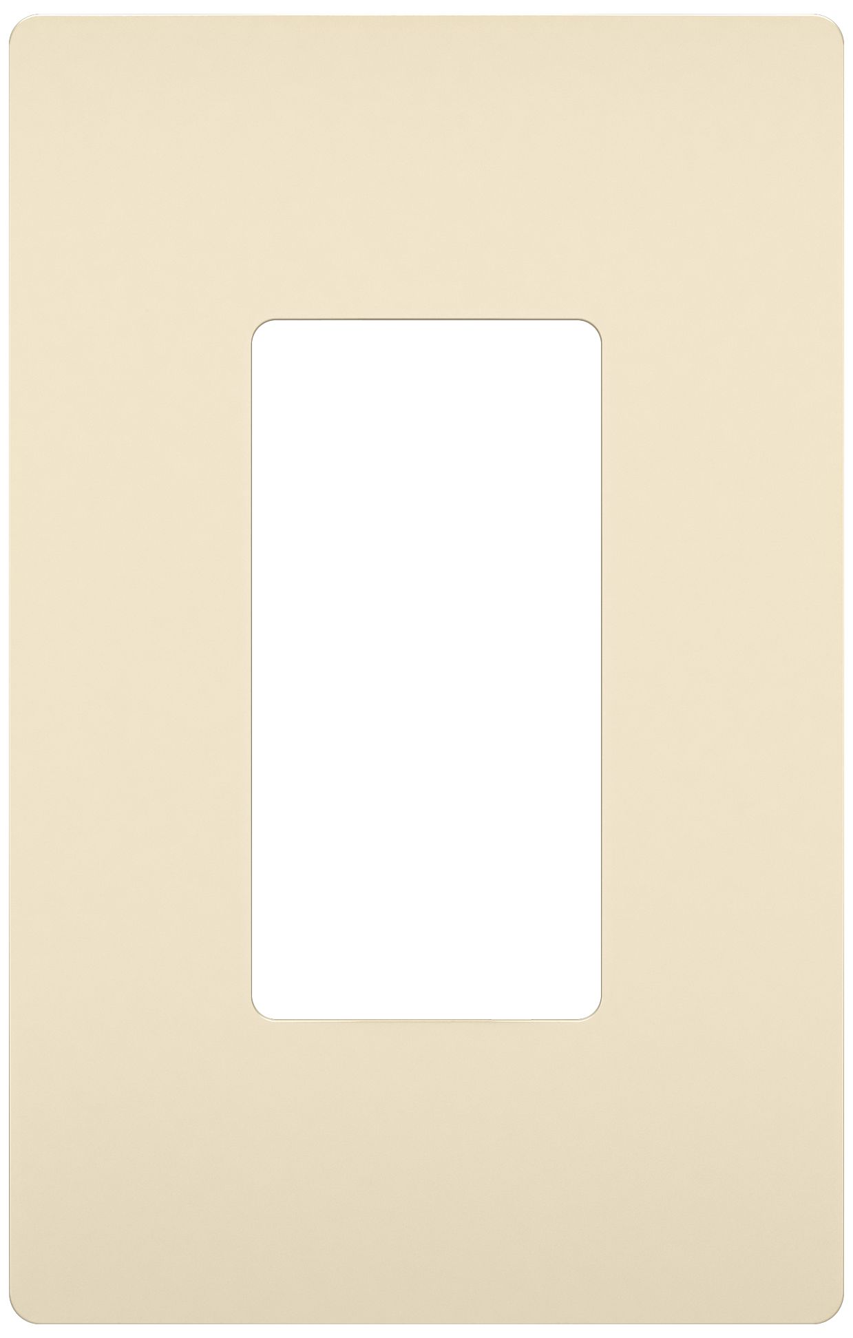 Legrand Radiant Light Almond Screwless 1-Gang Wall Plate